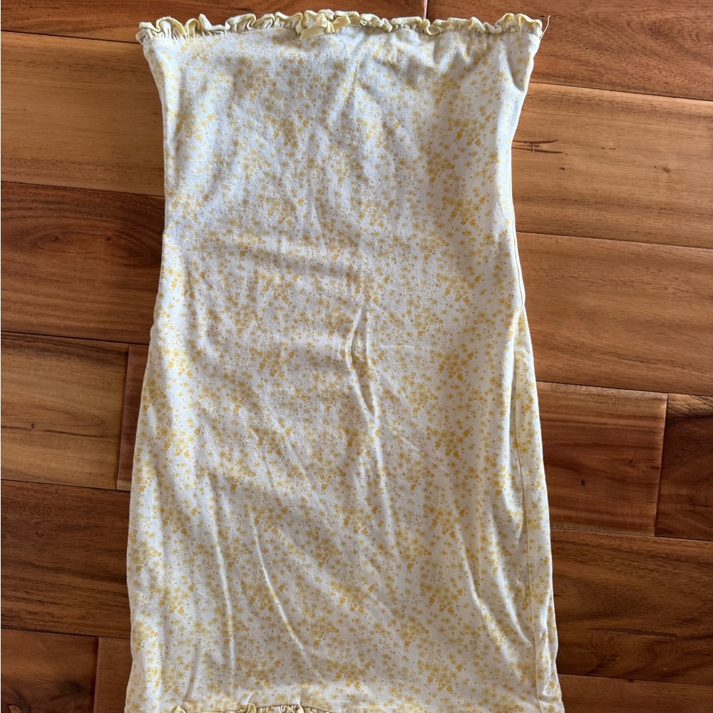 Tiger Mist Yellow Floral Mini Dress